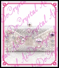 aidocrystal frauen partei handgemachte weiße perlen clutch bag braut hochzeit perlen handtaschen hartschalenetui kristall metall kupplungen