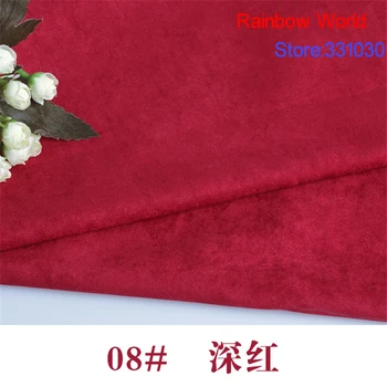 

08# deep red 1 meter suede nap fabric for DIY Sofa pillow bag colthes overcoat hat shoe material