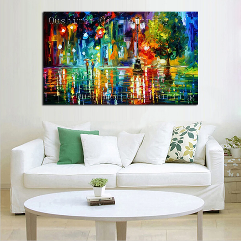 Hand Painted Modern Mural Picture Canvas Wall Art Painting Knife