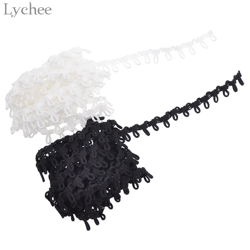 

Lychee 4 Yards Nylon Button Eyelet Lace Trims Elastic Button Lace DIY Sewing Accessories