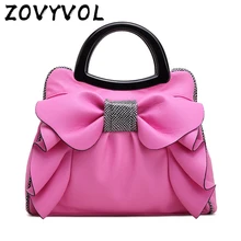 ZOVYVOL, женская дизайнерская сумка, кожаная сумка с бантом, композитные сумки, женская сумка, винтажная розовая брендовая Сумочка, роскошная сумка