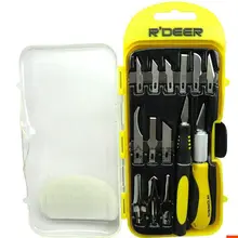 R'DEER 14 шт. SK5 резной набор стамесок металлические рабочие инструменты NO.RT-M114
