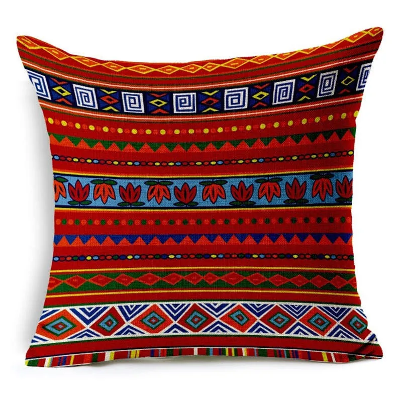 Наволочка в индийском персидском стиле, винтажная мягкая льняная подушка, наволочка