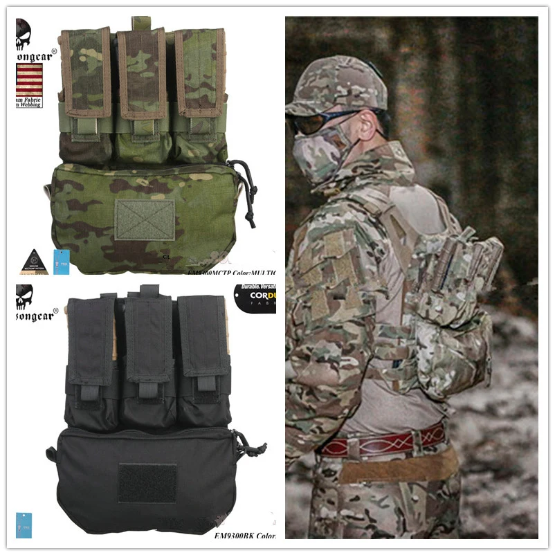 

EmersonGear Assault Back Panel Tactical MOLLE Vest Ammo Carrier Pouch Set Panel FOR Hunting Vests
