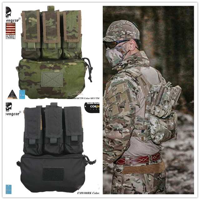 EmersonGear Assault Back Panel Tactical MOLLE Vest Ammo Carrier Pouch