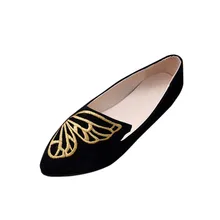 Новая женская обувь на плоской подошве; женская замшевая обувь с вышивкой и бабочками; Мягкая Повседневная обувь без застежки; дышащая женская обувь; chaussure homme