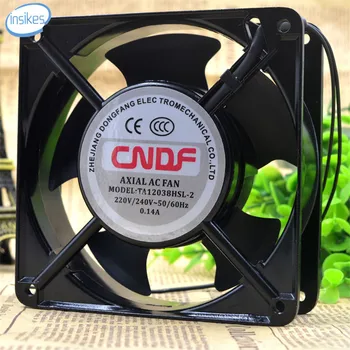 

TA12038HSL-2 Ball Bearing Cooling Fan AC 220V-240V 25W/20W 0.14A 12038 12cm 120*120*38mm 2 Wires 50/60HZ