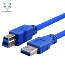 EGRINCY USB кабель для принтера тип A папа-B папа сканер USB 3,0 2,0 удлинитель для принтера Canon Epson hp HDD Кабель для принтера