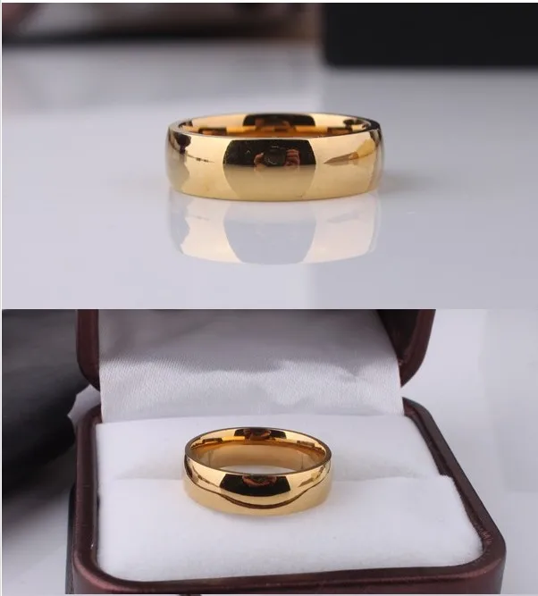 Никогда не выцветает розовое золото цвет 6 мм брендовые кольца для мужчин и женщин обручальные кольца для влюбленных розовое золото ювелирные изделия