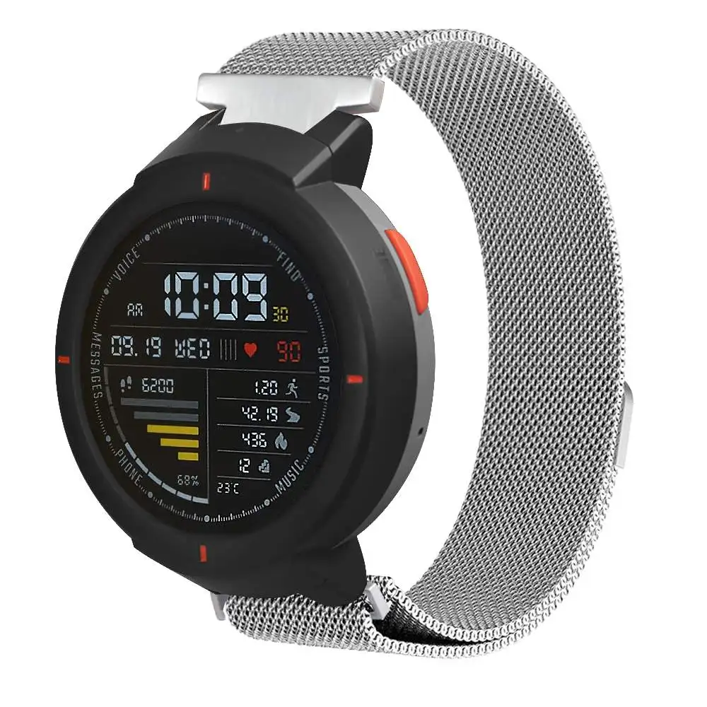 Смарт-часы ремешок для Amazfit Verge 3 Спортивные умные часы сменный Браслет из нержавеющей стали аксессуары унисекс