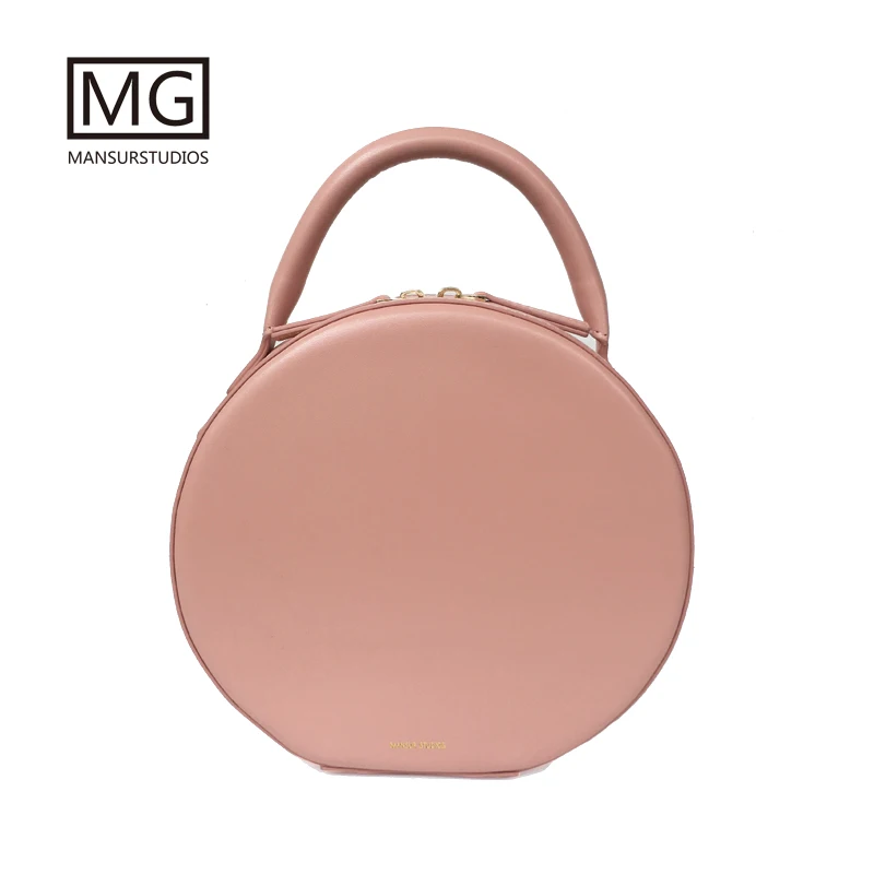 Женская круглая сумка Mansurstudios из натуральной кожи женская на плечо Mansur Gavriel тоут