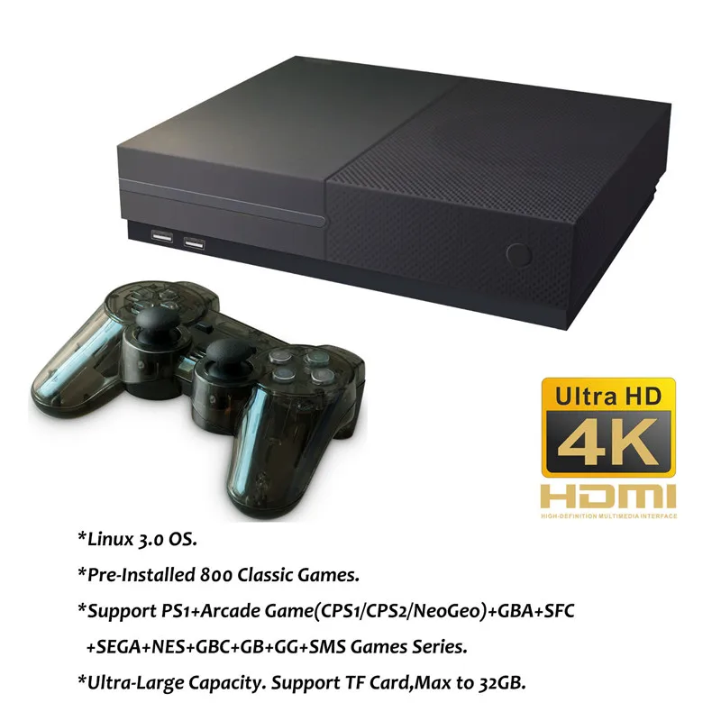 Игровая приставка HD видео 4K игровая консоль Встроенный 800 игр 64 бит выход для HDMI