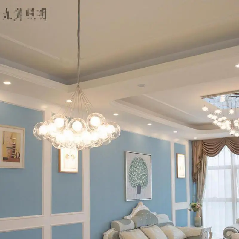 Постмодерн красочные стеклянные лампы Подвесная лампа G4 LED DIY подвесная
