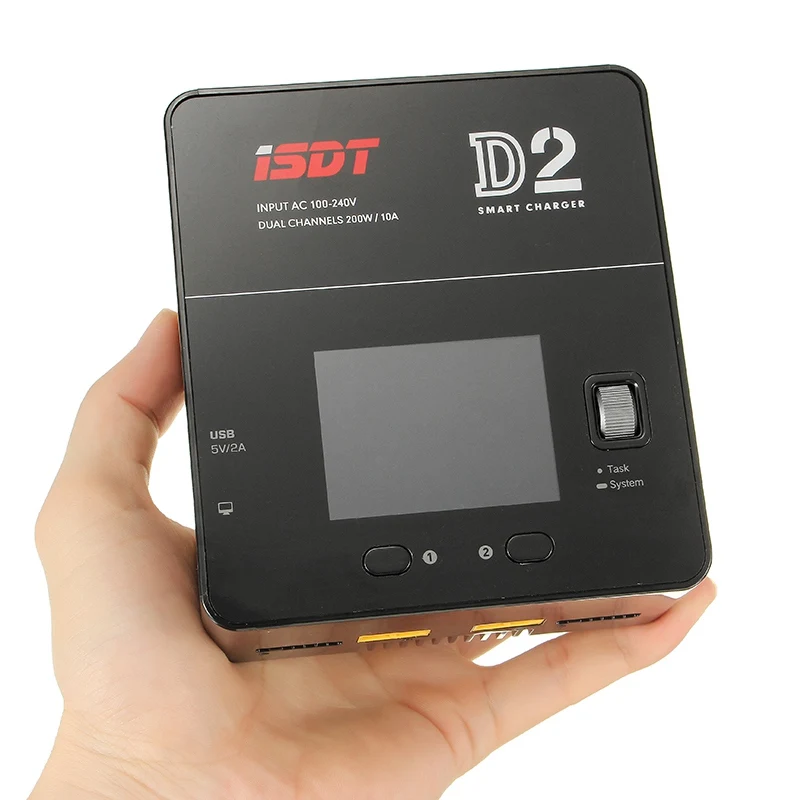 ISDT D2 200 Вт 20A AC двухканальный выход Smart Lipo батарея балансировка зарядное устройство VS SC-620 SC-608 Q6 Charsoon