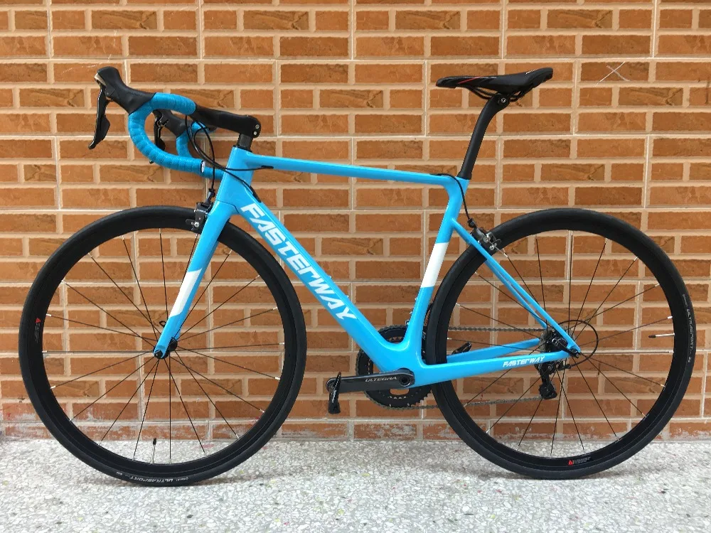 Discount 700C carbon Road Complete Bike 22 Speed 105 5800 Groupset TAIWAN brand light blue sky FASTERWAY CLASSIC D brake 49/52/54/56/58 3 Discount 700C carbon Road Complete Bike 22 Speed 105 5800 Groupset TAIWAN brand light blue sky FASTERWAY CLASSIC D brake 49/52/54/56/58 3