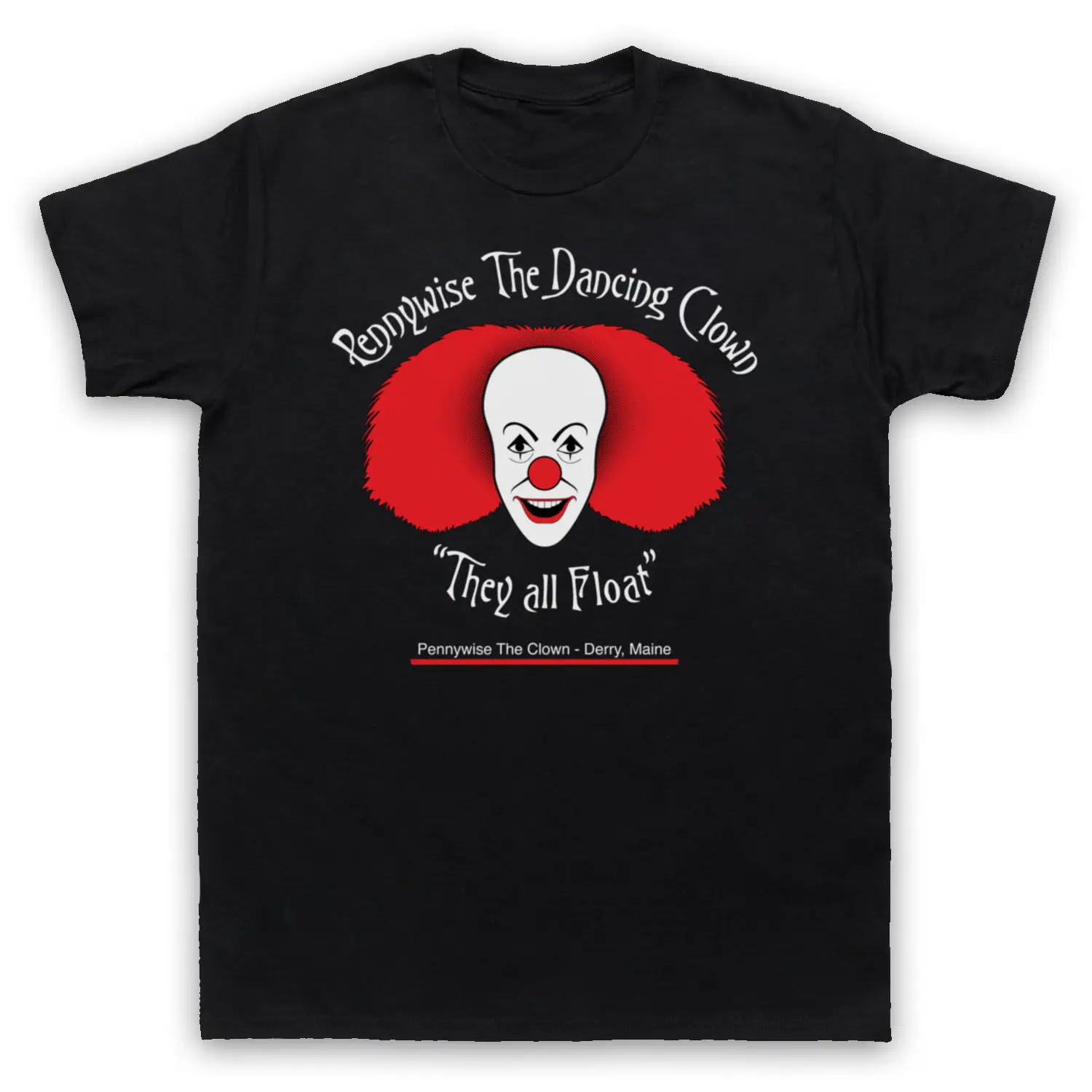 ЭТО PENNYWISE ТАНЦЫ КЛОУН НЕОФИЦИАЛЬНЫМ КОРОЛЬ ФУТБОЛКУ Хип-Хоп Простой Сращивание