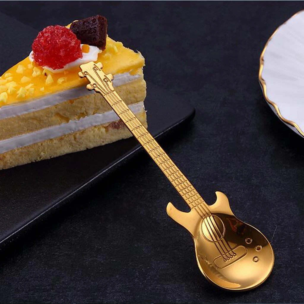Stainless Steel Guitar Mixing Scoop Cocktail Stirring Spoon Bar Mixing Utensil Barware for mixing drinks smoothies