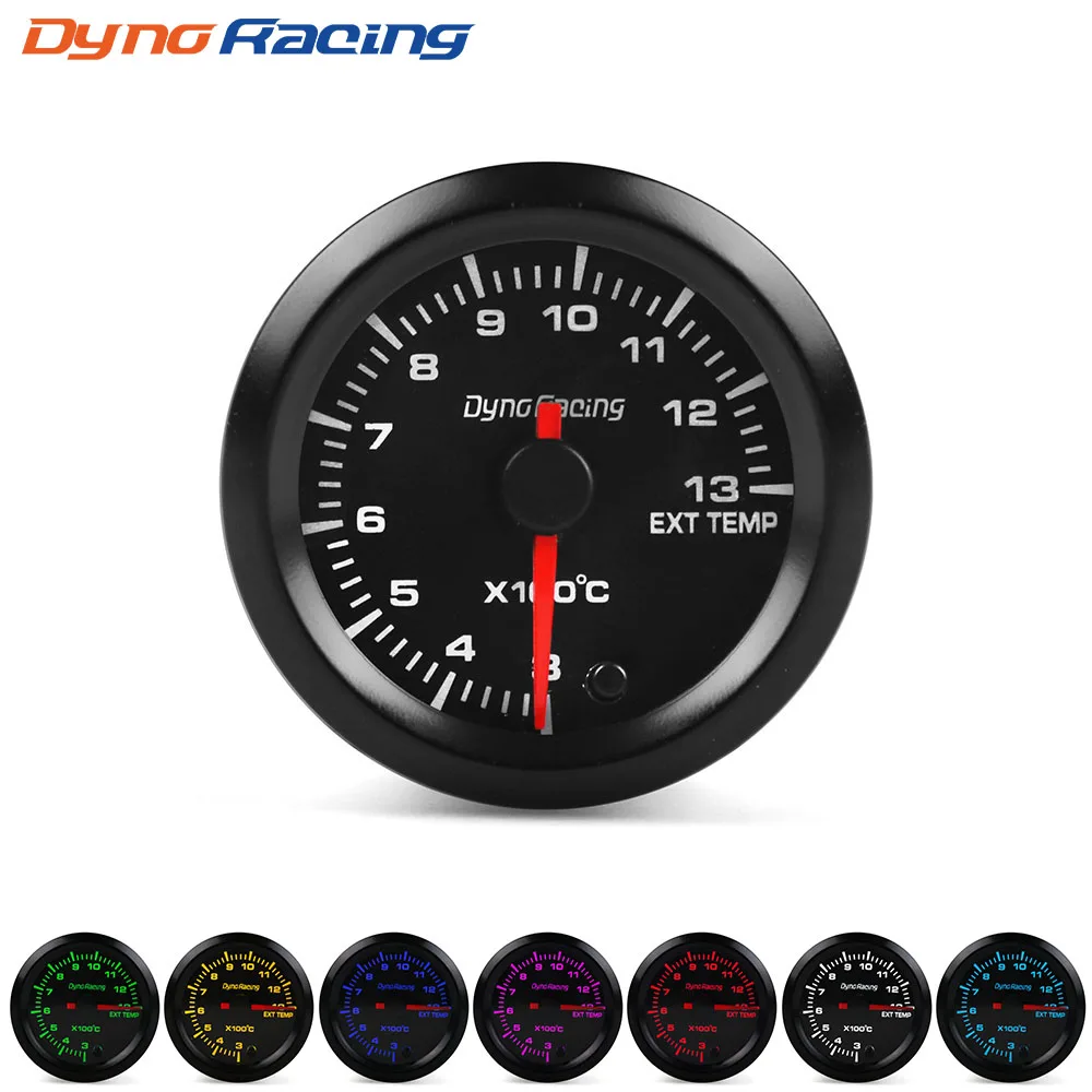 Dynoracing252mm7ColorsLEDCarExhaustGasTempGauge3001300