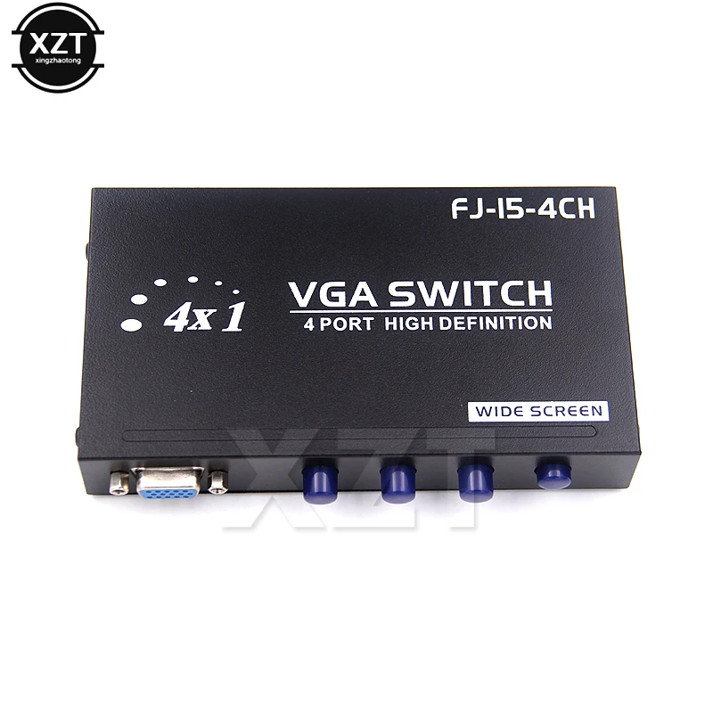 1 шт. 4 в 1 из 4 хостов 1 дисплей 4 способа поделиться VGA видео переключатель для ПК ноутбук Настольный ПК монитор конвертер 15HDF новейший