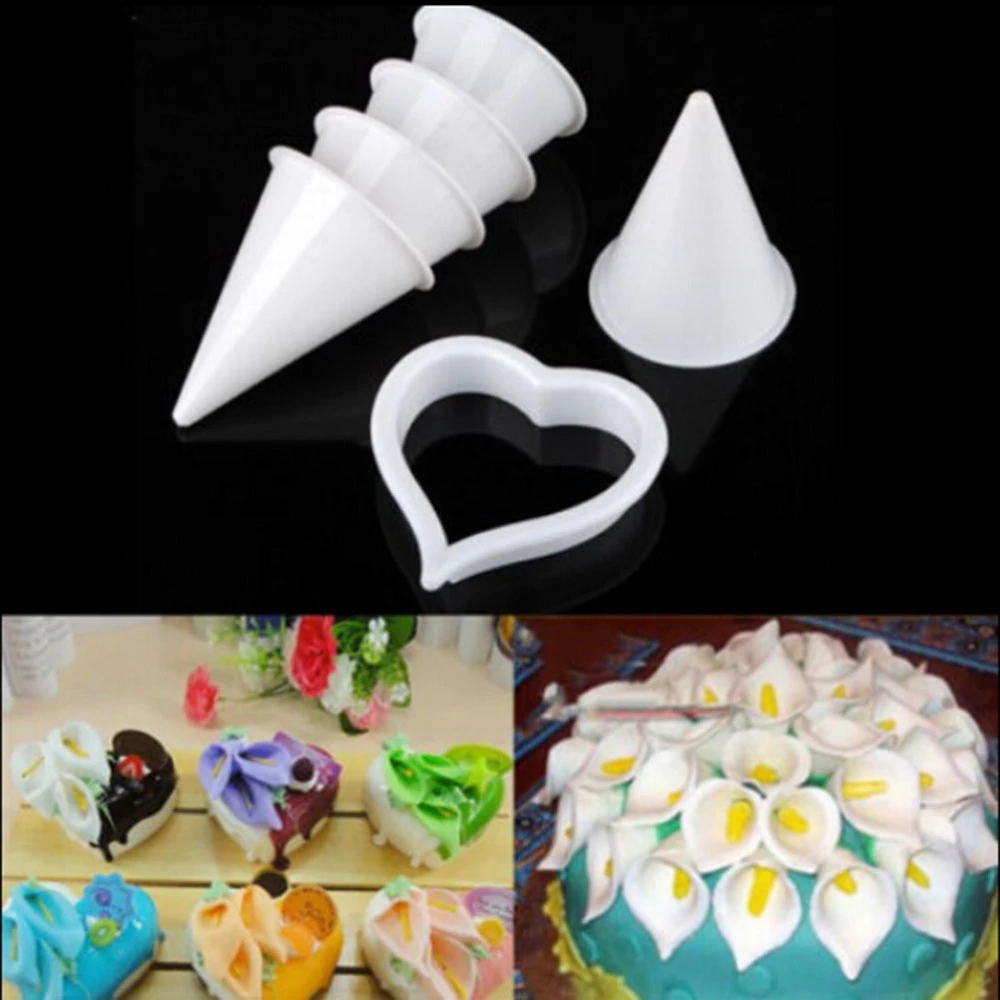 Emporte Piece Calla Fleur De Lys 7 Pieces Ensemble 3d Moule A Glacage Decoration De Gateau Ensemble D Outils De Cuisson A Faire Soi Meme Aliexpress