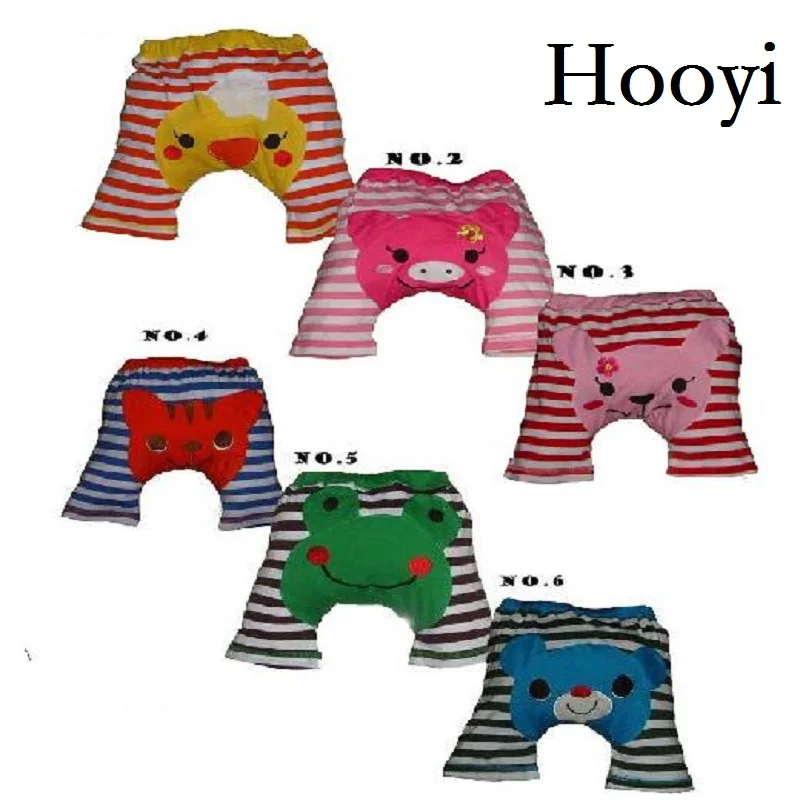Embroidery Animal Baby Boy Short Pants Newborn PP Pant Bear Chick Diaper Cover Nappies Frog Stripe Baby Girls Cotton