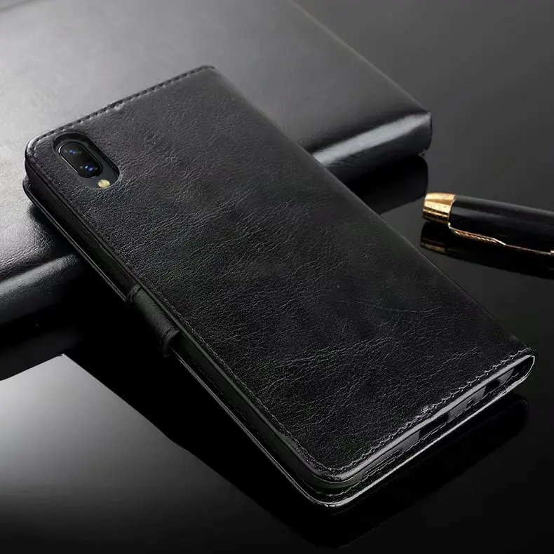 Чехол для Vivo V11 / Pro роскошный кожаный чехол книжка с магнитной застежкой и