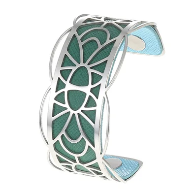 Кремовый жоржет браслеты для женщин Bijoux Acier Inoxidable Femme Браслет-манжета маншет сменный кожаный браслет