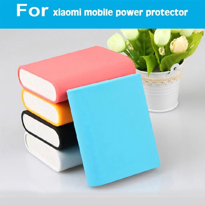 

Top Quality Silicone soft Case for Xiaomi Power bank 5000 10400 16000 10000 2000 mAh For Xiaomi II 2nd 2C Protector Cover Sleeve