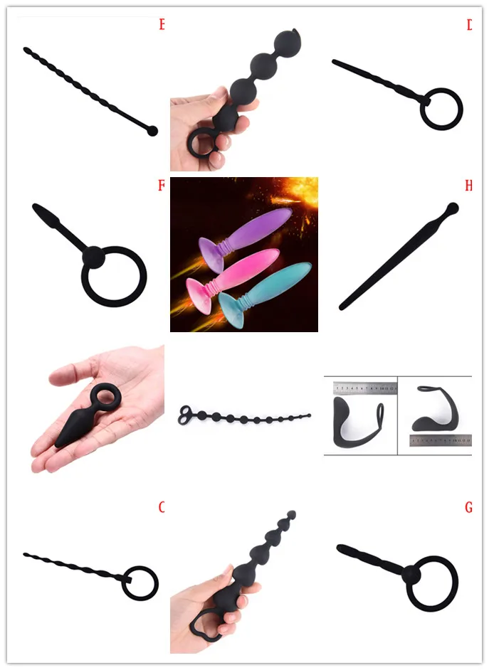 1PC Black Butt Plug Erotic Toys Silicone Anal Adult Products Sex For Men Women Prostate Massager Multi Style | Красота и здоровье