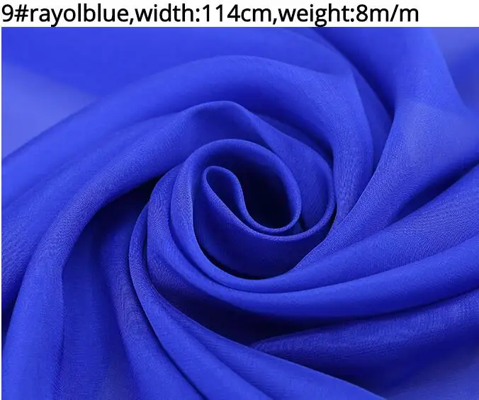 Основной костюм чистый шелк шифон ткань тонкий шелк тутового шелкопряда шелковая одежда модная ткань оптом DIY - Цвет: 9 colour