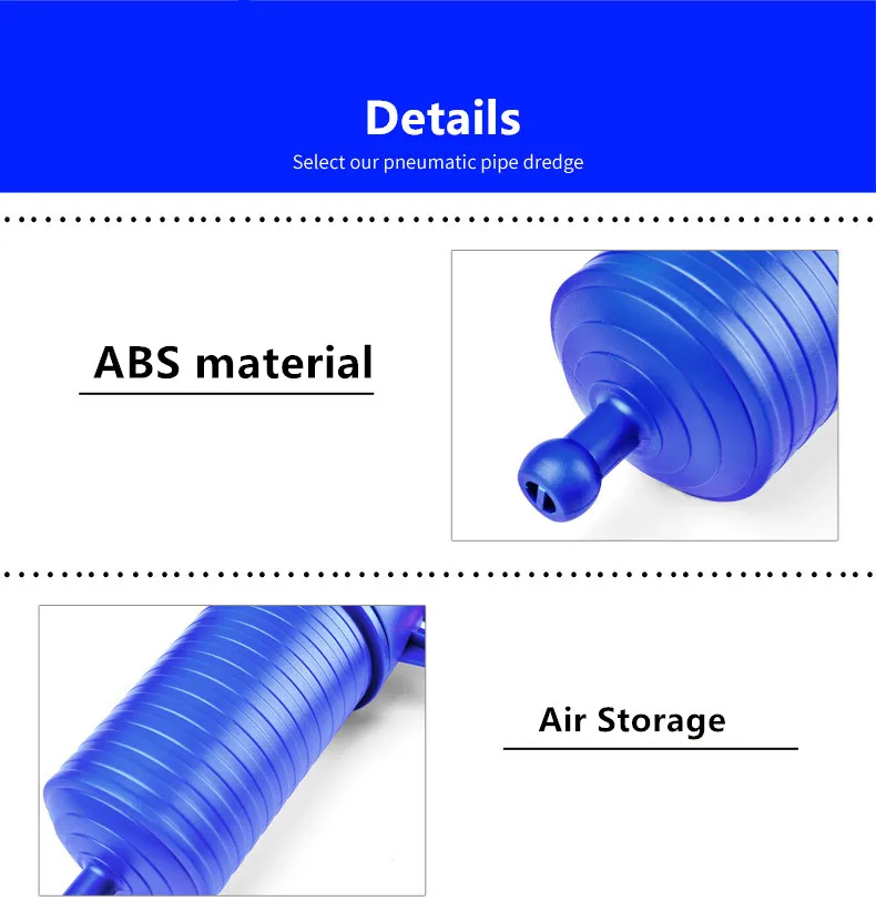 Бытовые пневматические канализационные трубы земснаряд гибкий Туалет высокого давления всасывающий пистолет для слива пола ванной кухни гаджеты