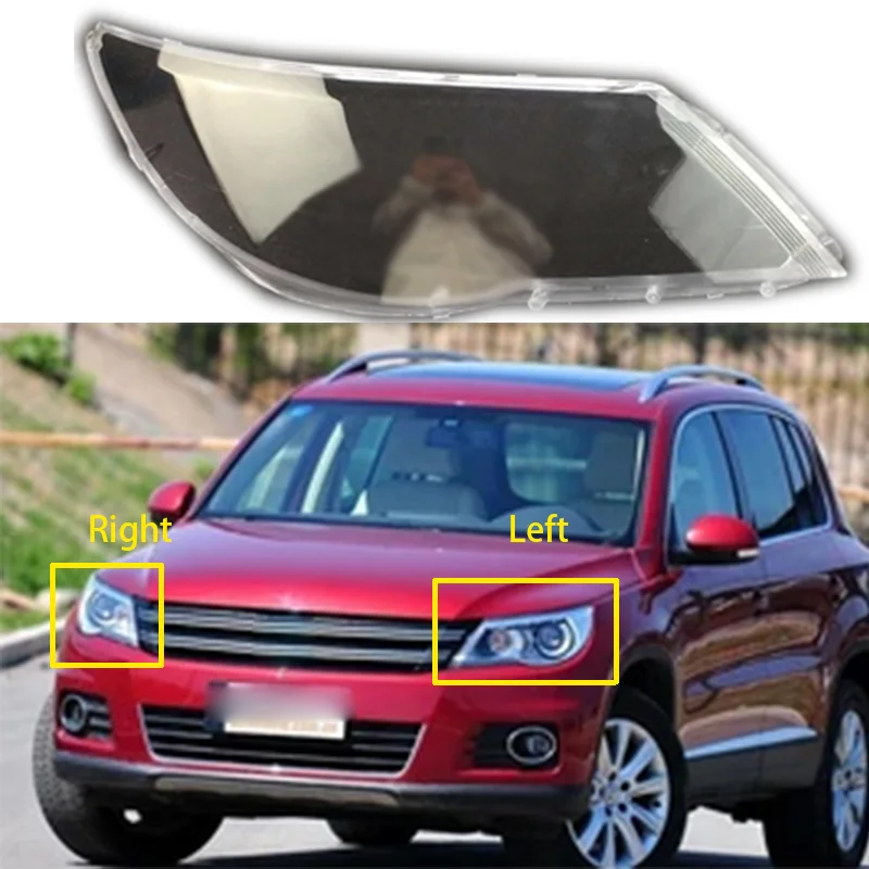 

For vw tiguan 2009 2010 2011 2012 front headlamps transparent lampshades lamp shell masks headlights cover lens Headlight glass