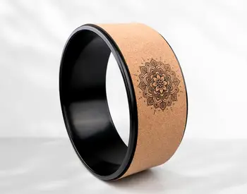 

33*13cm Cork Yoga wheel Yoga Circle fitness Massage wheel Pilates circle