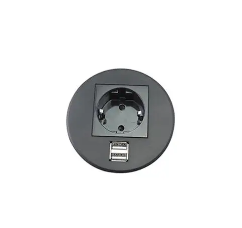 Простая зарядная розетка с 1 Европейской розеткой + 2 USB зарядными устройствами