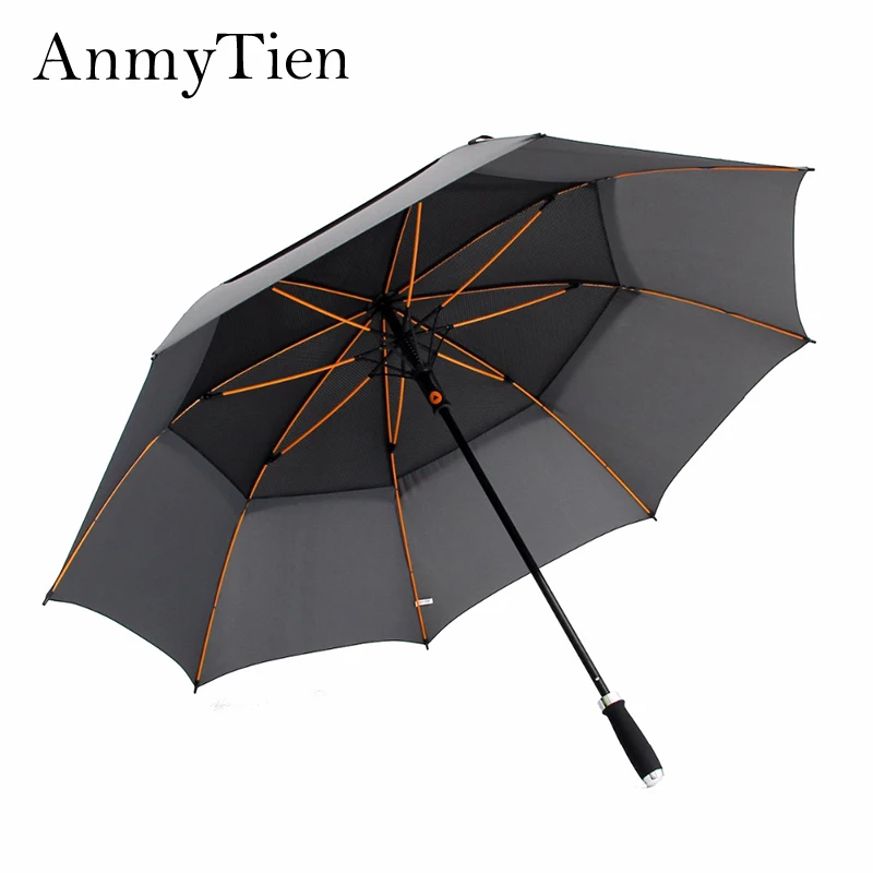 

Black Golf Big Umbrella Waterproof Women Men Rain Guarda Chuva Strong Windproof Male female Automatic Large Umbrella Rain Gear