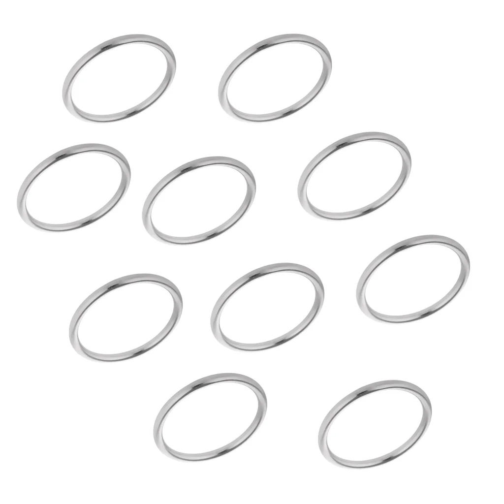 10 Pieces/ Set Durable Napkin Rings Seamless Welded 304 Stainless Steel Webbing Strapping Round O Rings 3mm x 25mm 10 Pieces/ Set Durable Napkin Rings Seamless Welded 304 Stainless Steel Webbing Strapping Round O Rings 3mm x 25mm