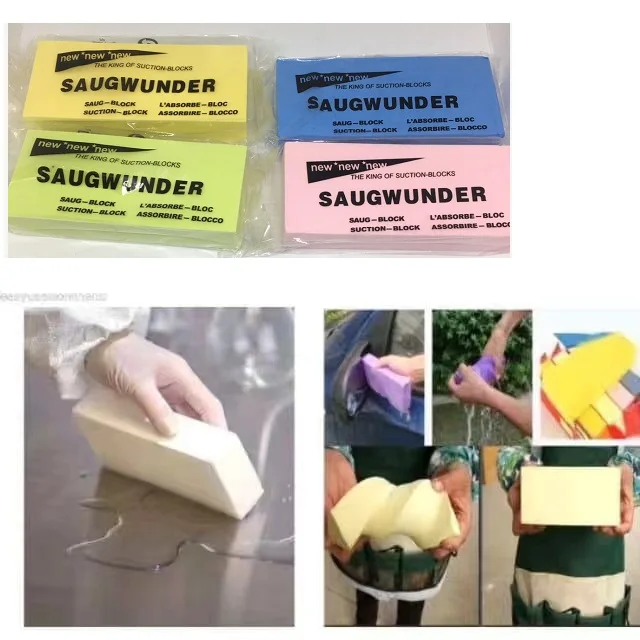 Saugwunder Best Suction Sponge Block Cleaning Sponge Super absorbent Water Big Plus Thickened