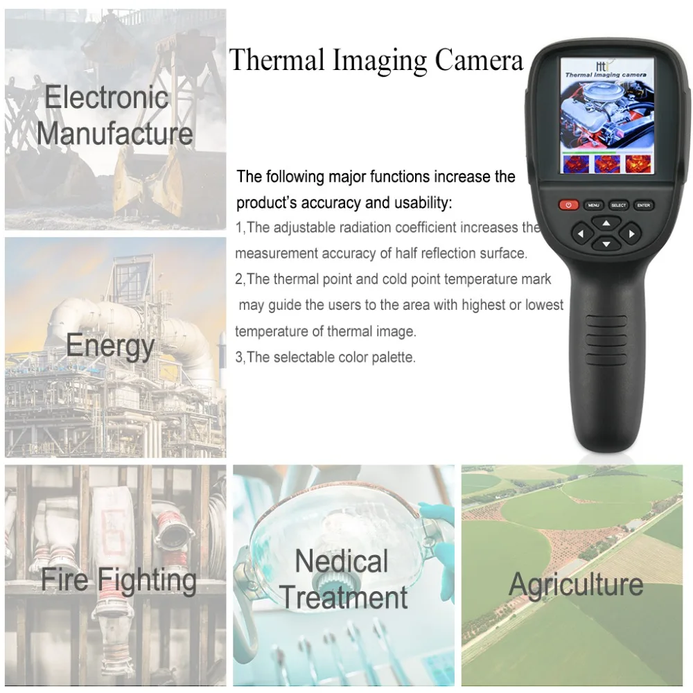 HT-19 3.2in полный угол TFT экран дисплея Инфракрасный Тепловизор AC100-240V Лидер продаж