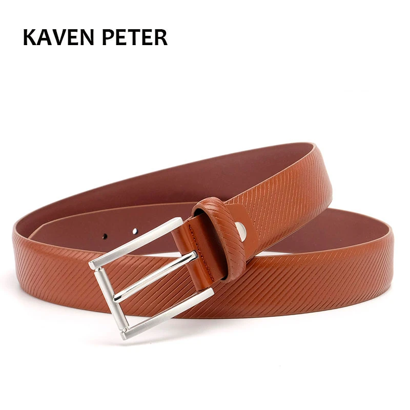 Luxury Genuine Leather Belts for Men Belt Pants Belt Striped Strap For Male 3.5cm Belt Luxury Genuine Leather Belts for Men Belt Pants Belt Striped Strap For Male 3.5cm Belt