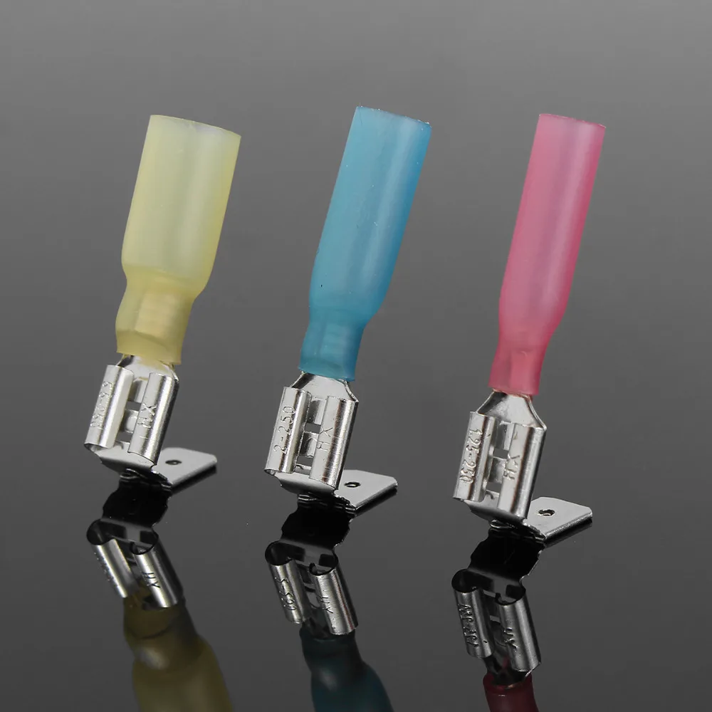 

20Pcs Heat Shrink Piggy Back Connector Wire Electrical Crimp Quick Disconnect Terminal 1/4" 22-18AWG/16-14AWG/12-10AWG
