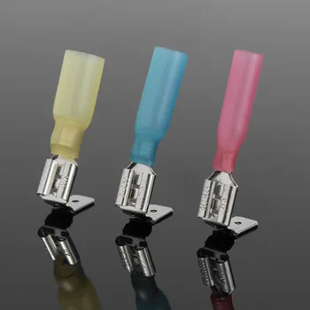 

20Pcs Heat Shrink Piggy Back Connector Wire Electrical Crimp Quick Disconnect Terminal 1/4" 22-18AWG/16-14AWG/12-10AWG