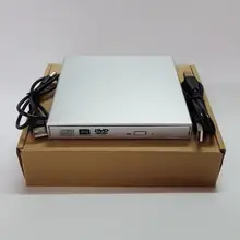 Slivery slim USB 2 0 External DVD RW DVD DL CD RW Drive Writer Burner For