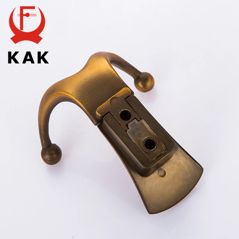 KAK Fashion Bathroom Wall Hangers 2 Hooks Robe Coat Wall Hooks Wall Mounted Clothes Hanger Racks with screws Furniture Hardware - Image 5