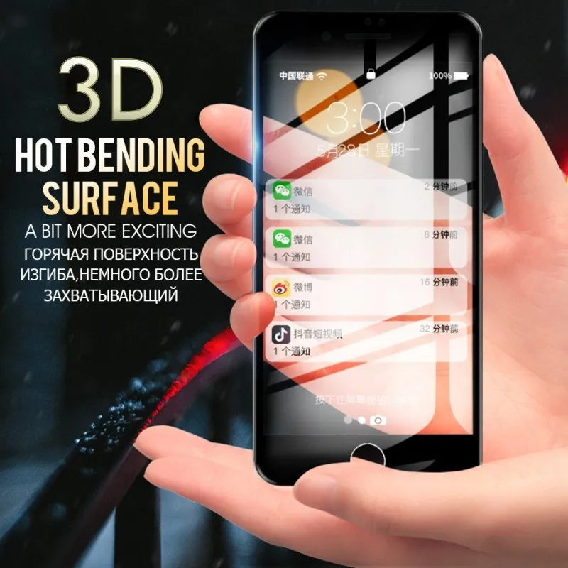 3 шт./лот 3D полное покрытие из закаленного стекла для защиты экрана iPhone 11 Pro XR X XS