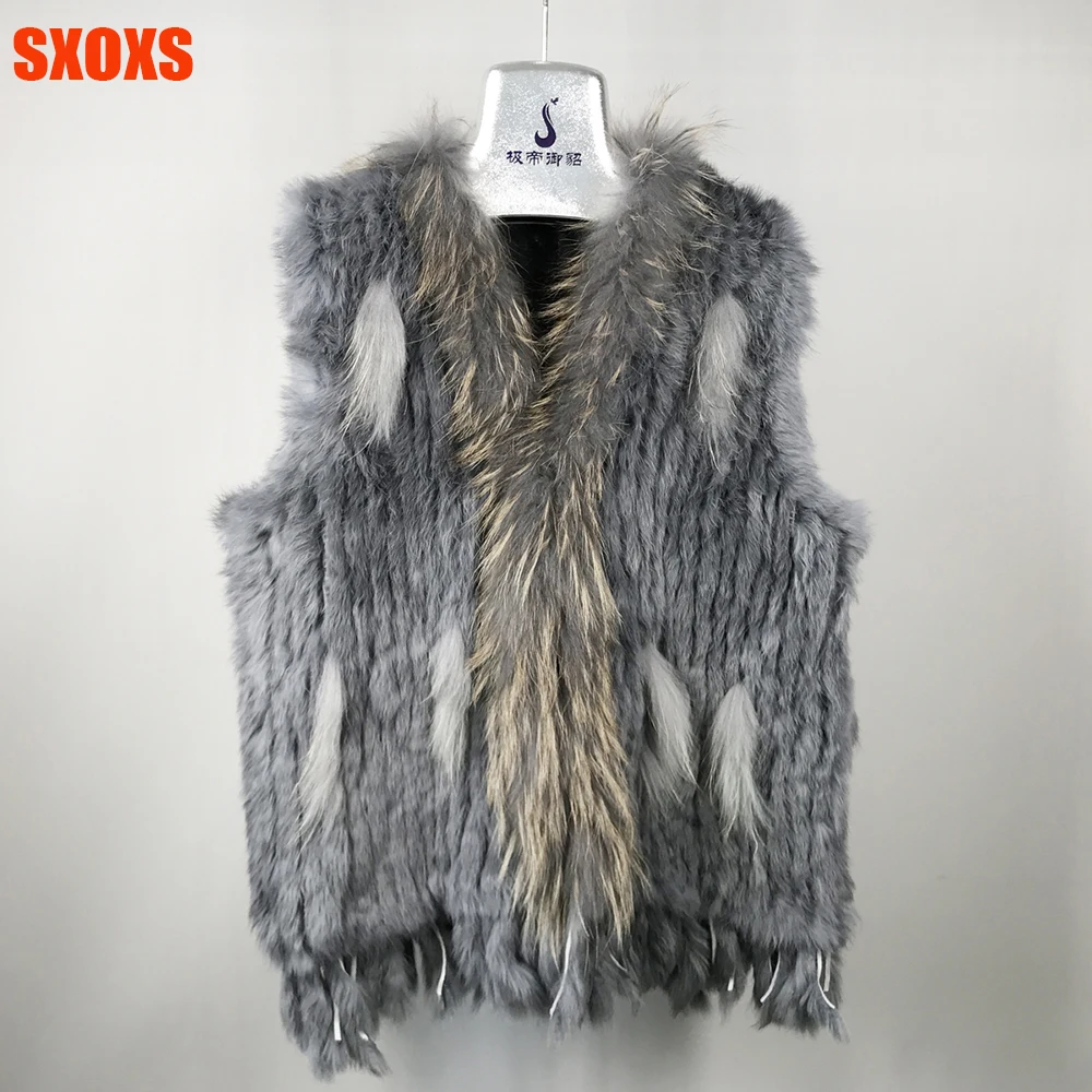 

2019 Hot Women's Rabbit Fur Vest Ladies Winter Gilet Manteau Femme Hiverwomens Clothing Elegant Vest