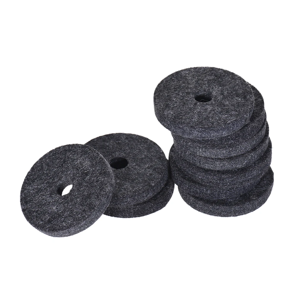 

10pcs Cymba Felt Washer for Hi-Hat sleeves Cymbal stand Felt Percussion Drum Set Big Size Gray