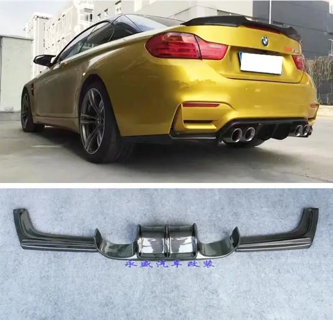 

Carbon fiber Rear Bumper Lip Spoiler Diffuser Cover For BMW F30 F32 TAIWAN AN / GOOD GO M3 2012-2018