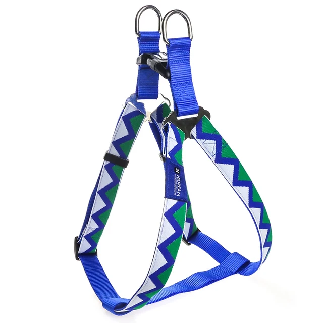 Rainbow Classical Dog Harness Adjustable Nylon Safety Large Pet Dogs