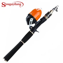 Sougayilang удилище для ловли со льдом Combo 1,8 м переносная эва ручка углеродная Удочка 2,6: 1 Катушка для ловли рыбы набор рыболовных снастей