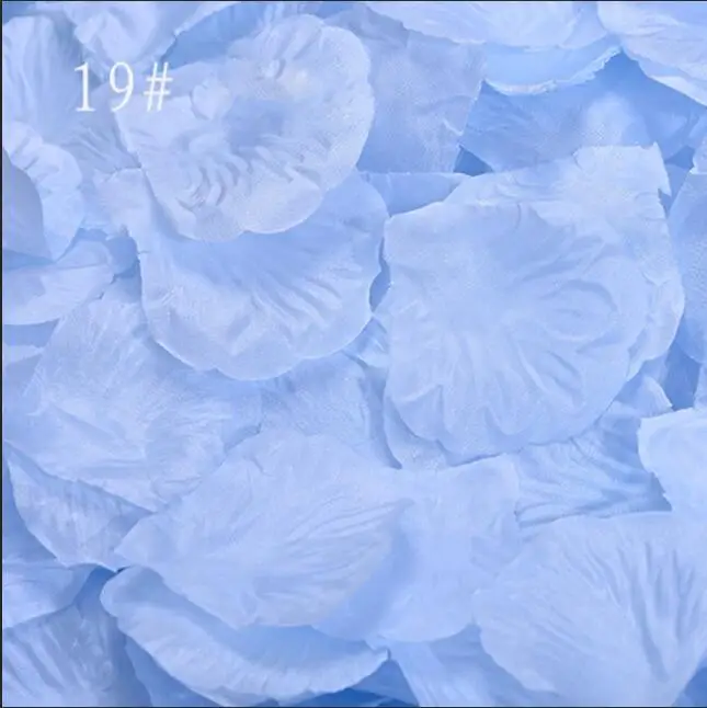 Лепестки роз, 1000 шт./лот, свадебные украшения, цветы, искусственные Свадебные розовые цветы, Красочные вечерние аксессуары для комнаты, для свадьбы, RS01 - Цвет: Синий